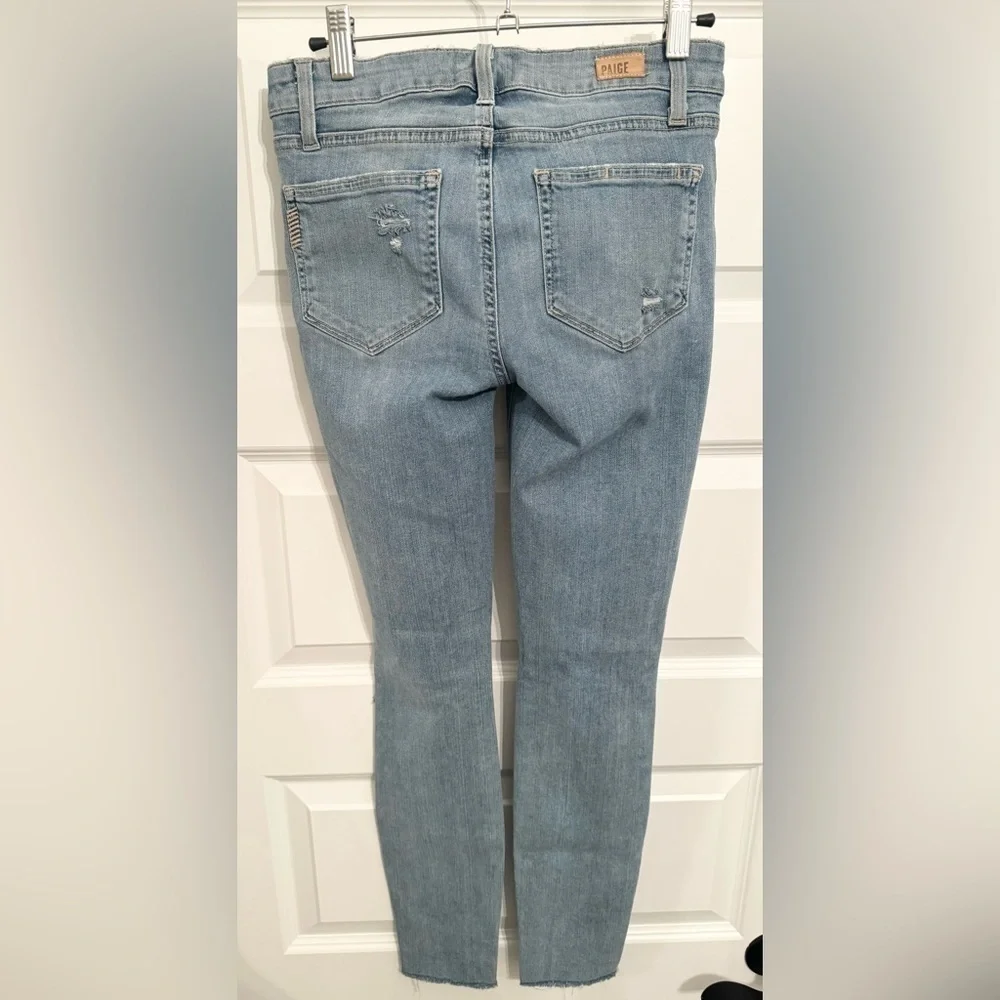PAIGE Women’s Verdugo Ankle Jeans with Raw Hem Bella Destructed